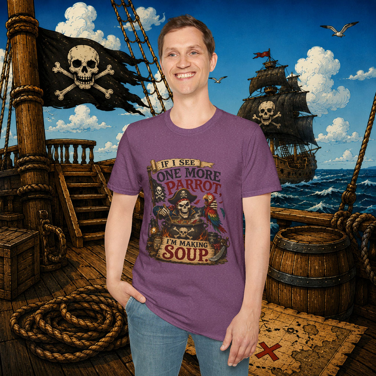 If I See One More Parrot I’m Making Soup Pirate T-Shirt