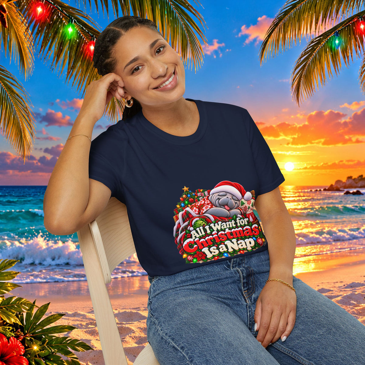 All I Want for Christmas Is a Nap Christmas T-Shirt