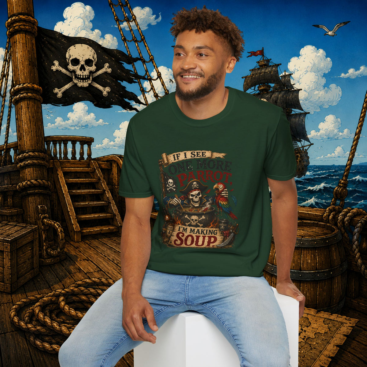 If I See One More Parrot I’m Making Soup Pirate T-Shirt