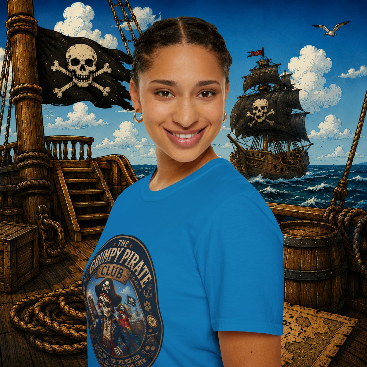 The Grumpy Pirate Skeleton Club T-Shirt