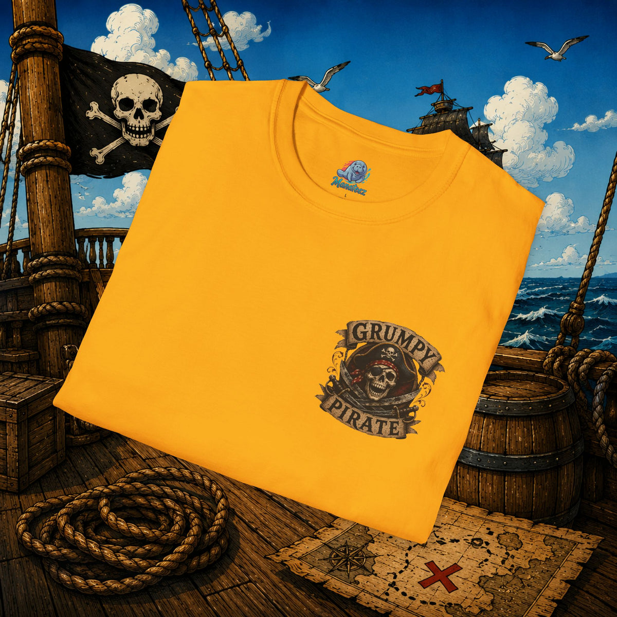 Vintage Pirate Limited Edition – Funny Aging Pirate Skeleton T-Shirt | Old Pirate Humor Tee