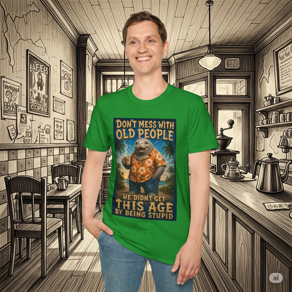 Don’t Mess With Old People Funny Vintage T-Shirt
