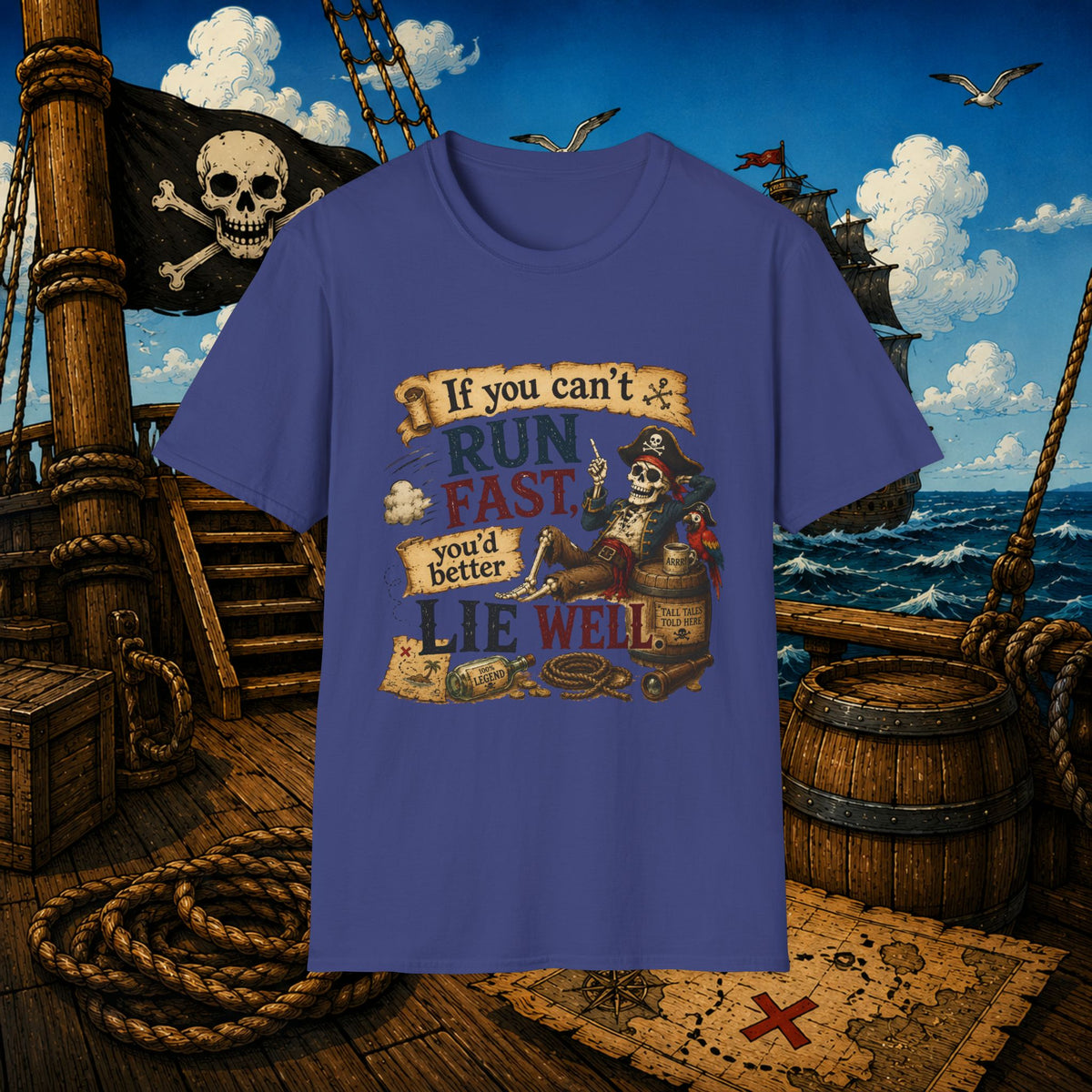 Run Fast, Lie Well Pirate T-Shirt
