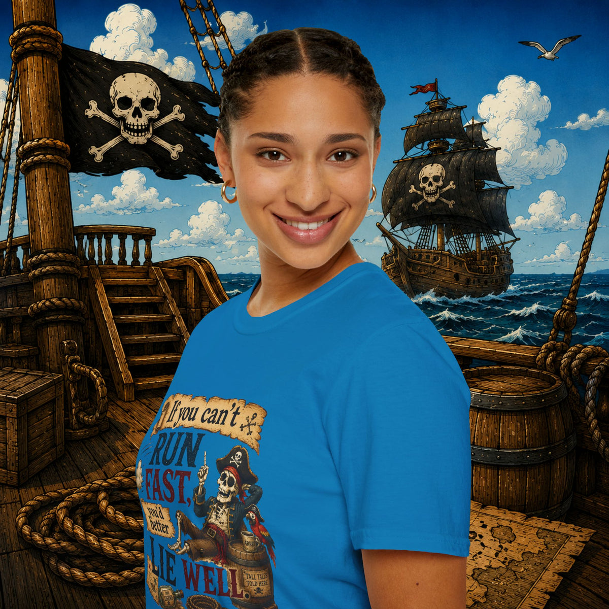 Run Fast, Lie Well Pirate T-Shirt