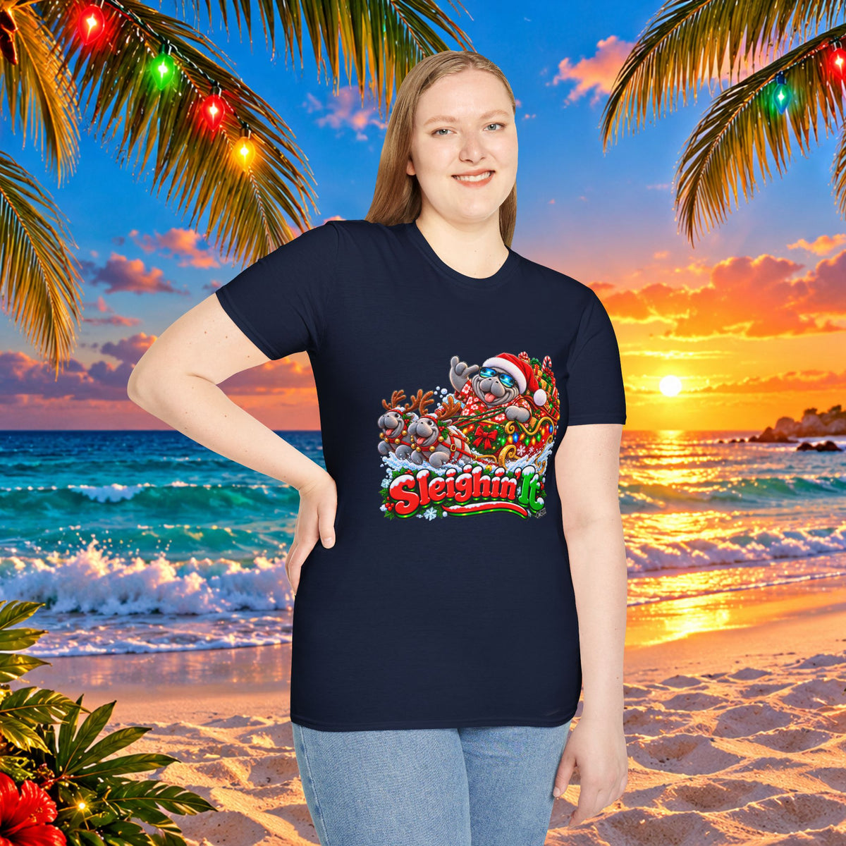 Sleighin’ It Christmas Holiday T-Shirt