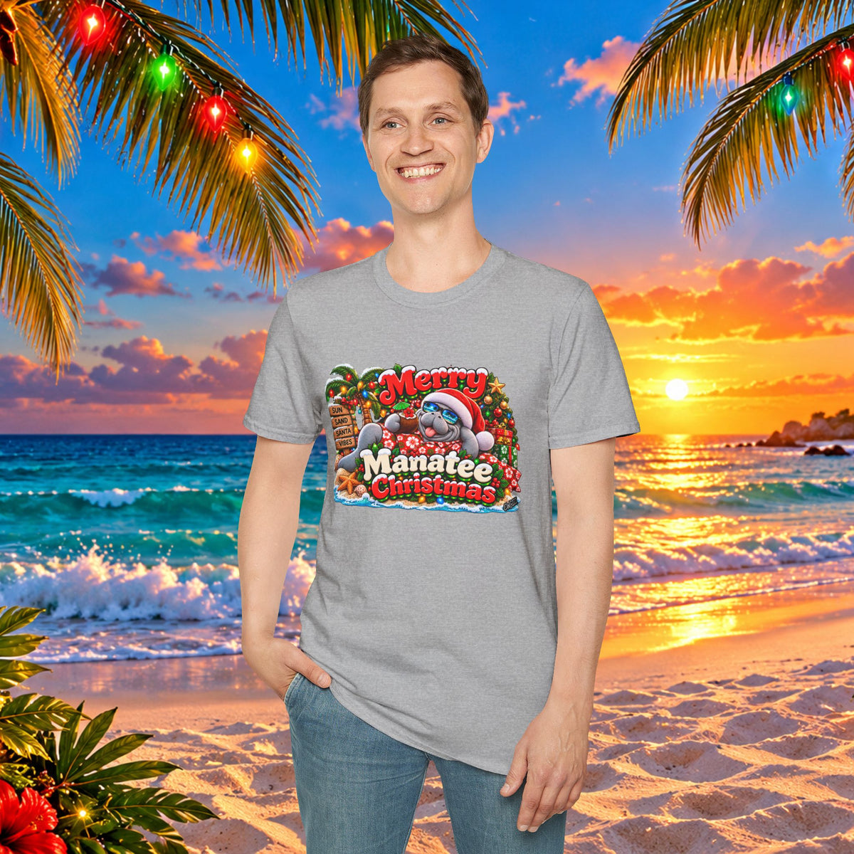 Merry Manatee Christmas T-Shirt