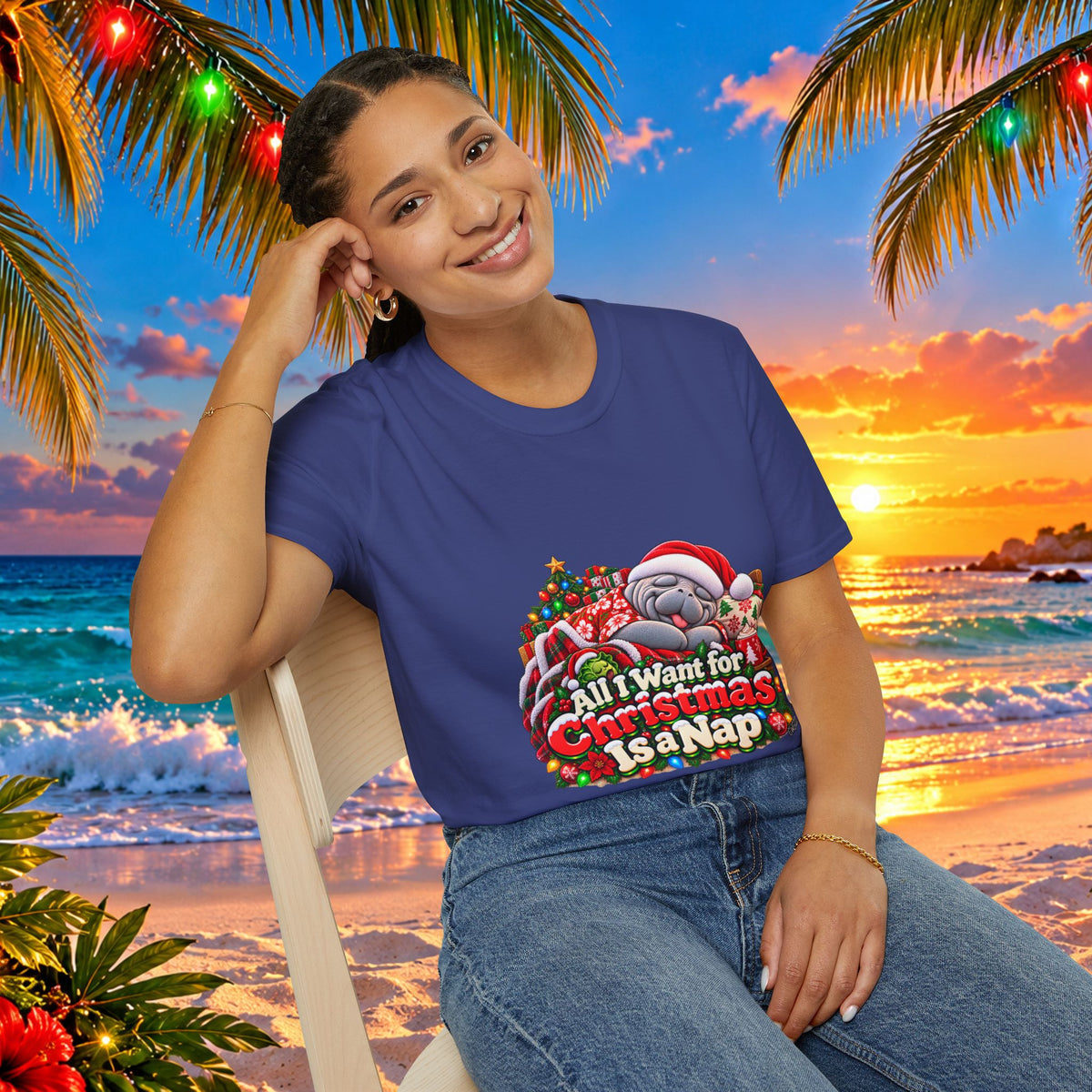 All I Want for Christmas Is a Nap Christmas T-Shirt