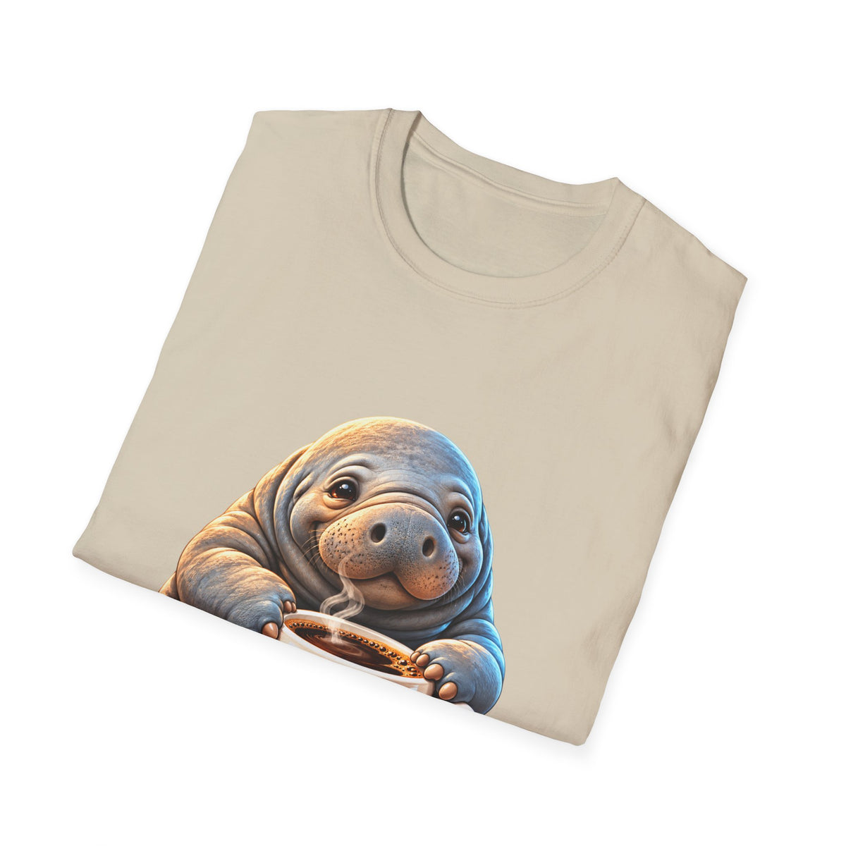 Manatee Drinking Coffee T-Shirt
