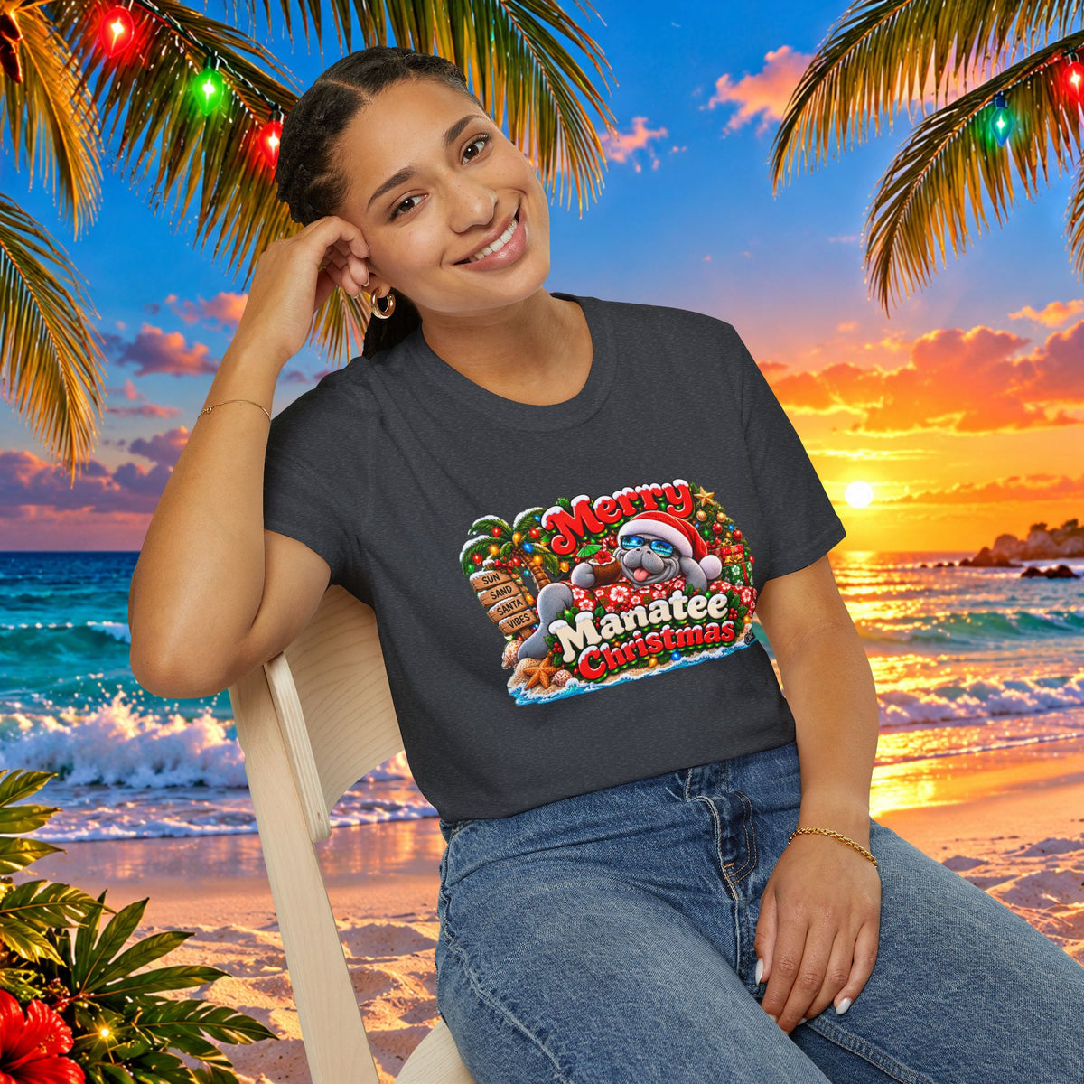 Merry Manatee Christmas T-Shirt