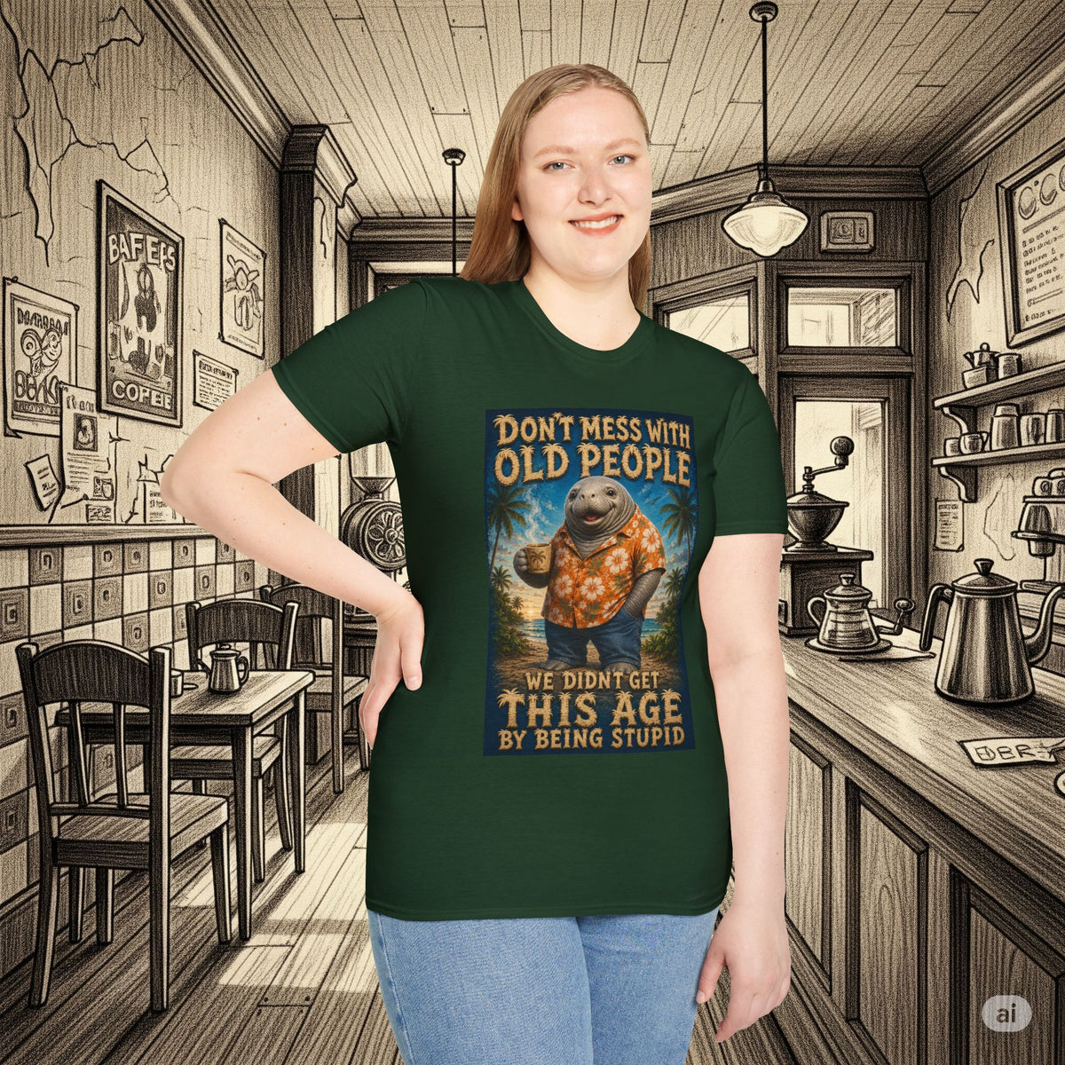 Don’t Mess With Old People Funny Vintage T-Shirt