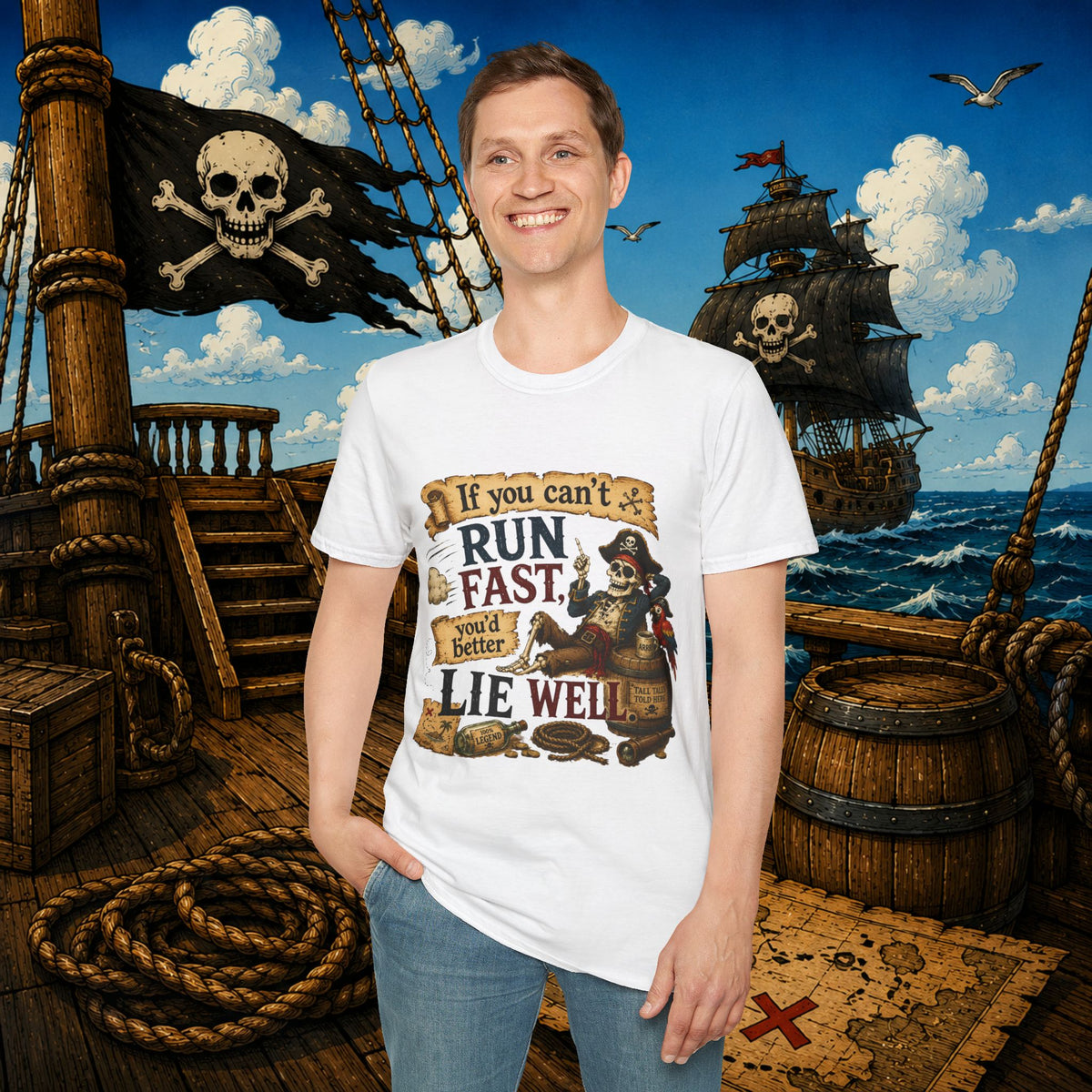 Run Fast, Lie Well Pirate T-Shirt