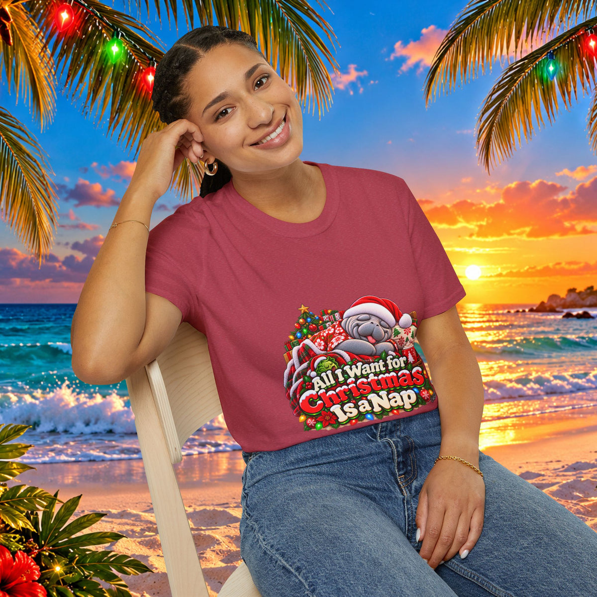 All I Want for Christmas Is a Nap Christmas T-Shirt