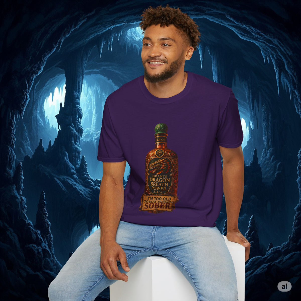 I'm Too Old to Slay Dragons Sober Shirt – Funny Dragon Breath Potion Fantasy T-Shirt