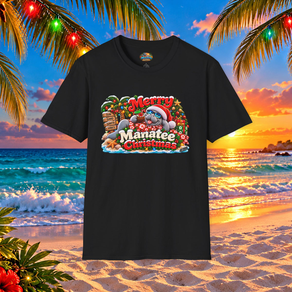 Merry Manatee Christmas T-Shirt