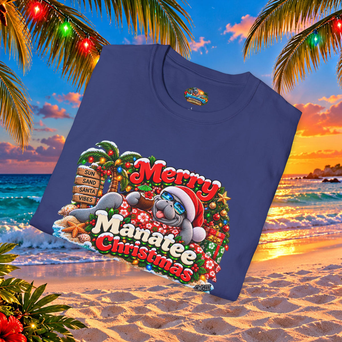 Merry Manatee Christmas T-Shirt