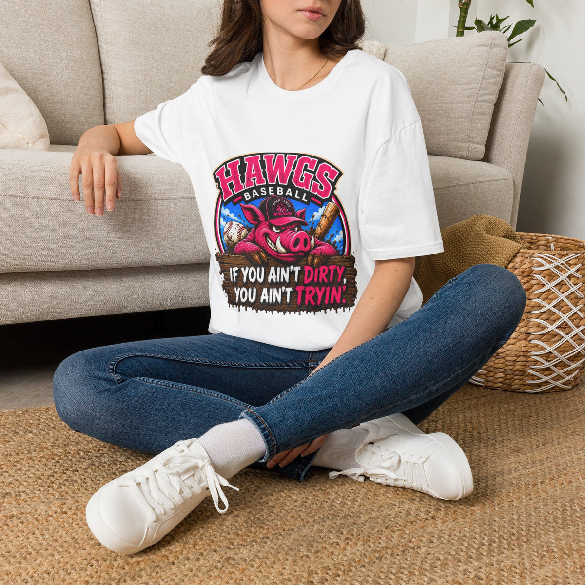 Hawgs Baseball “If You Ain’t Dirty, You Ain’t Tryin’” T-Shirt