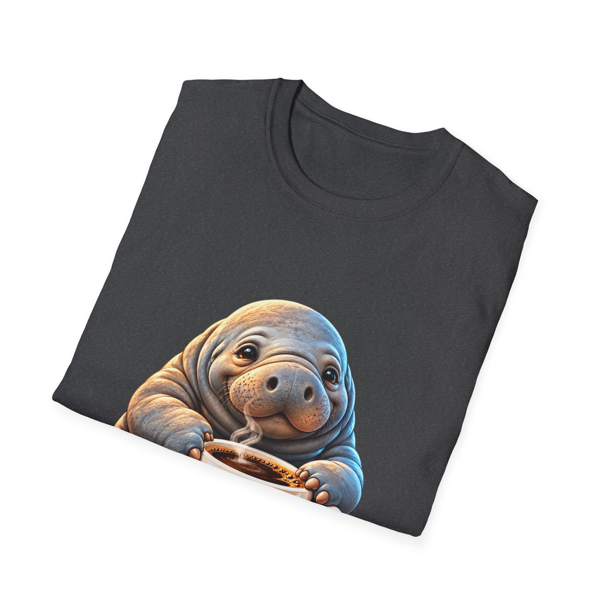 Manatee Drinking Coffee T-Shirt