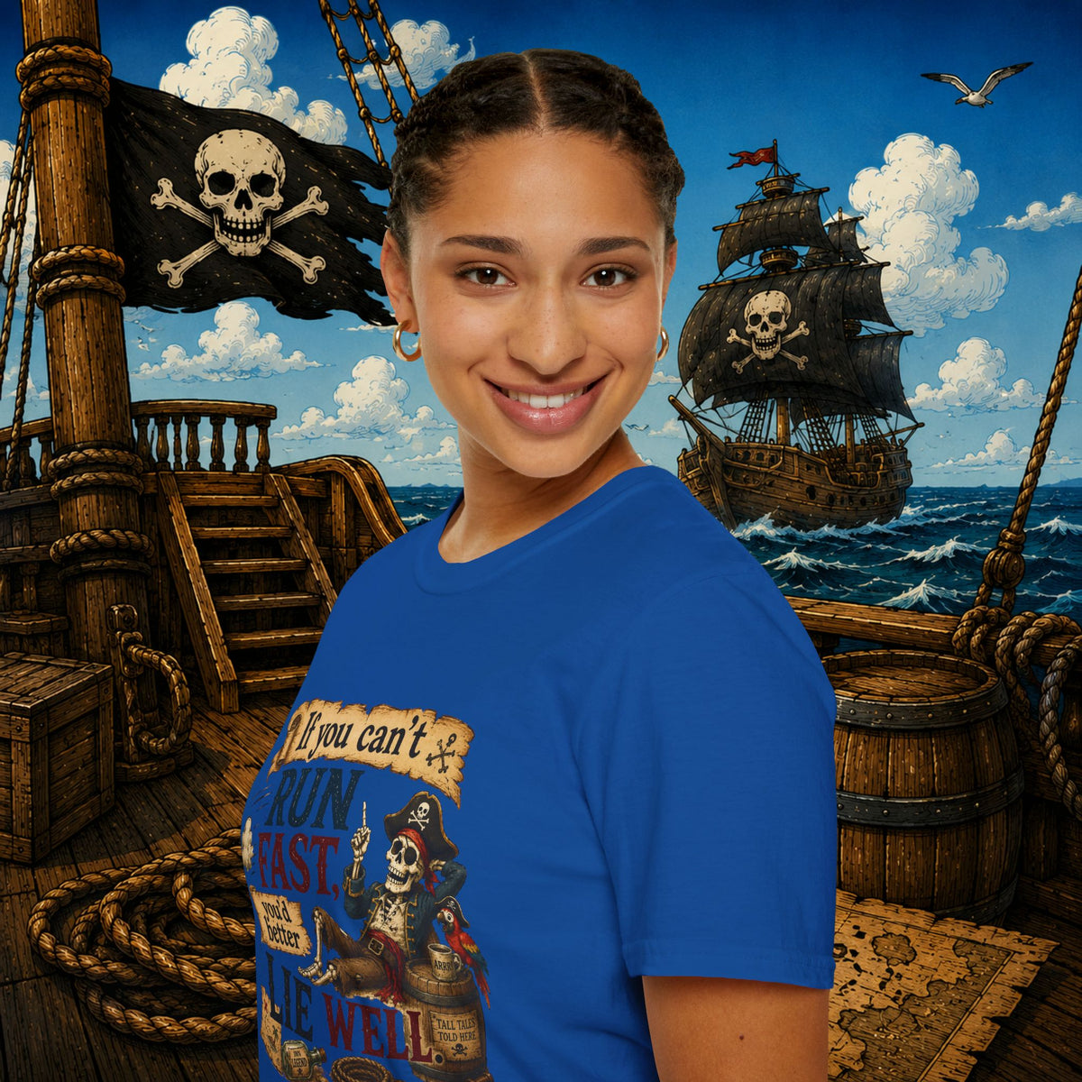 Run Fast, Lie Well Pirate T-Shirt