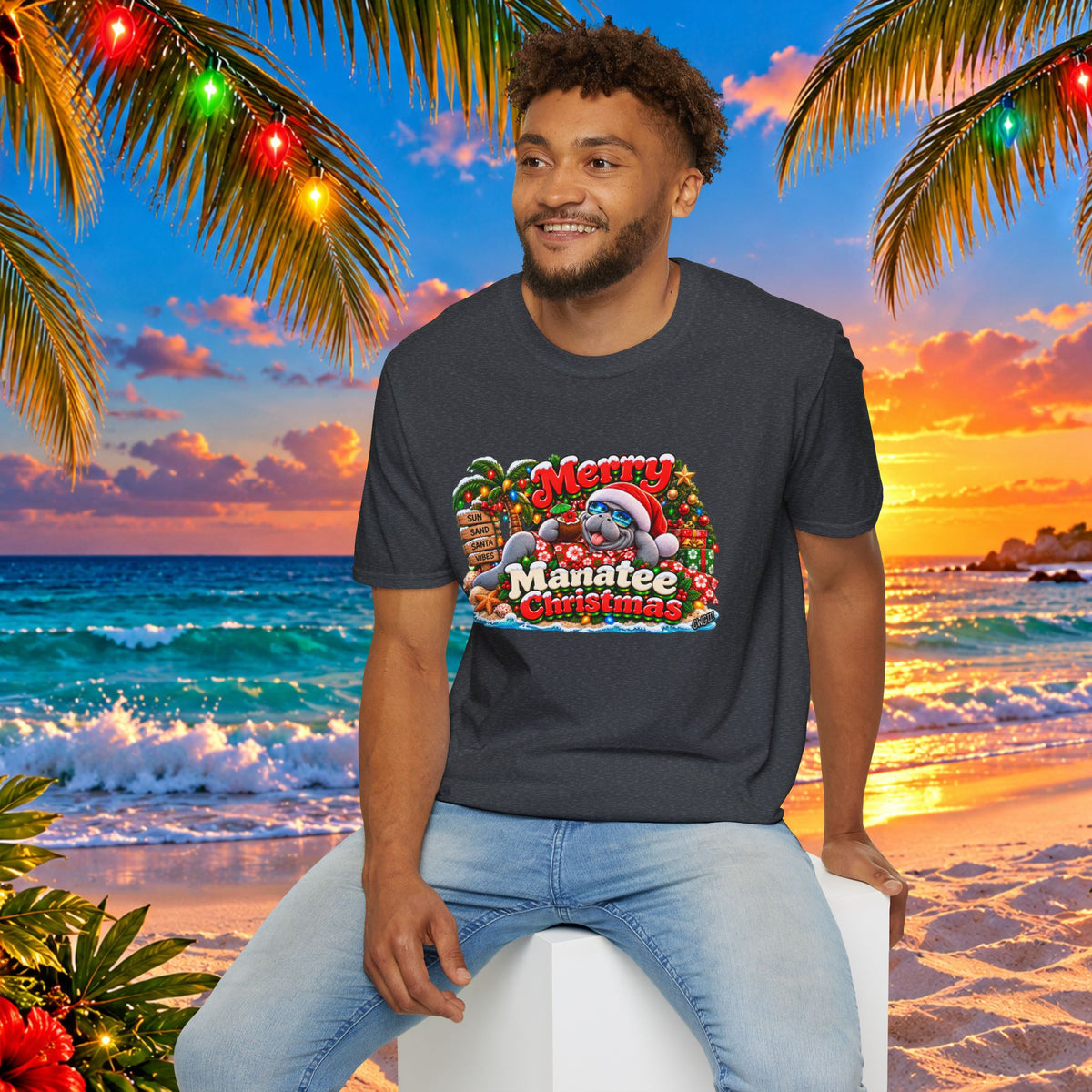 Merry Manatee Christmas T-Shirt