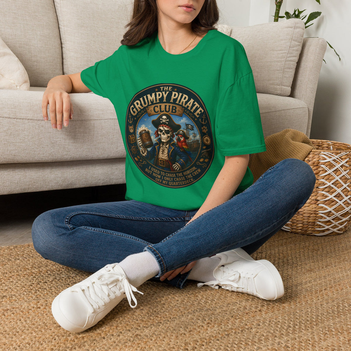 The Grumpy Pirate Skeleton Club T-Shirt