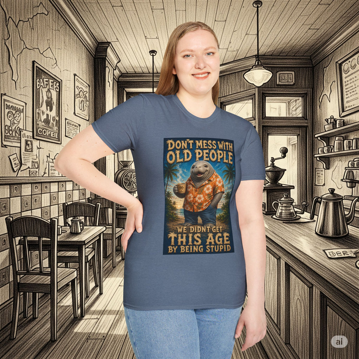Don’t Mess With Old People Funny Vintage T-Shirt