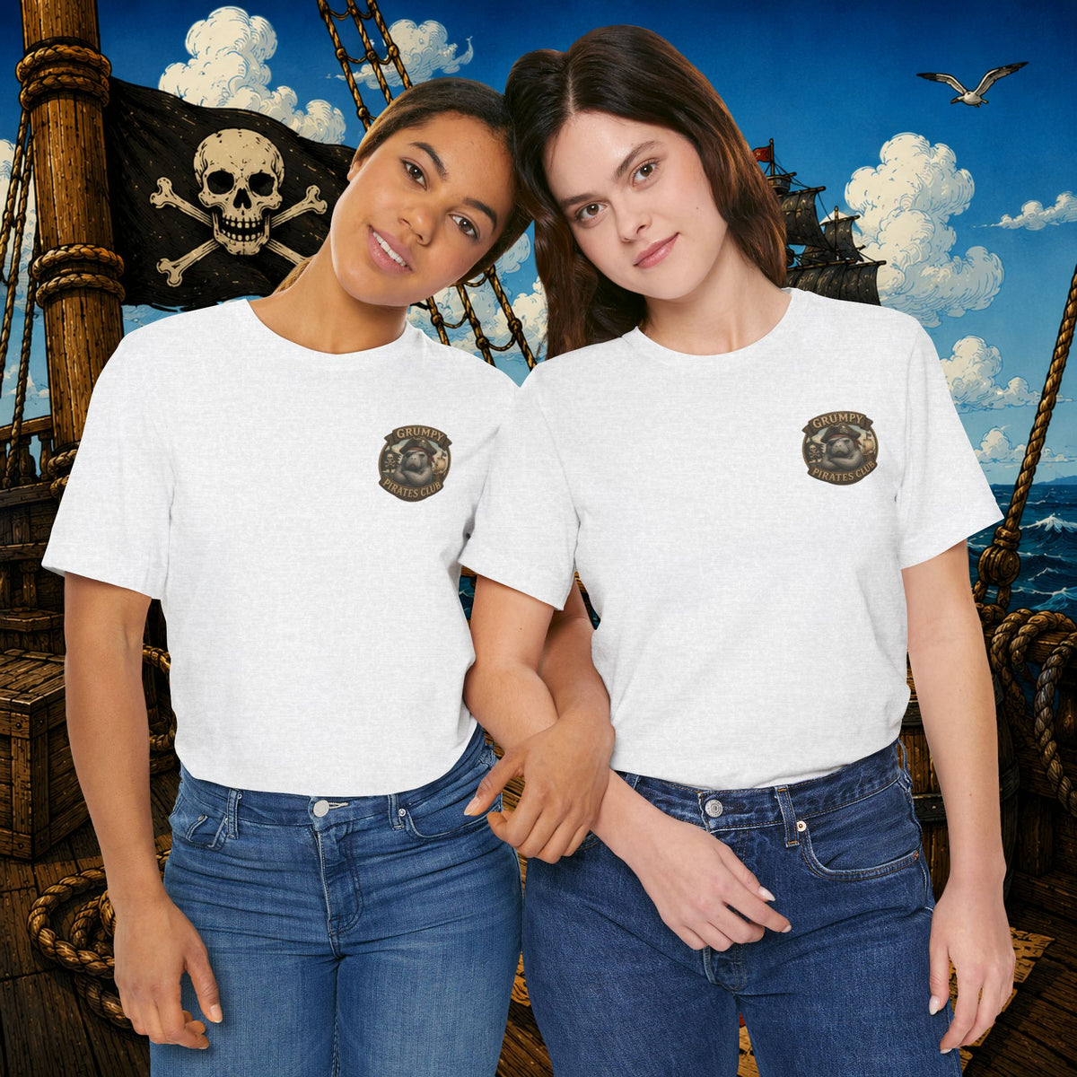 Beware of Old Pirates With Nothing Left to Prove | Grumpy Pirate Club Manatee T-Shirt