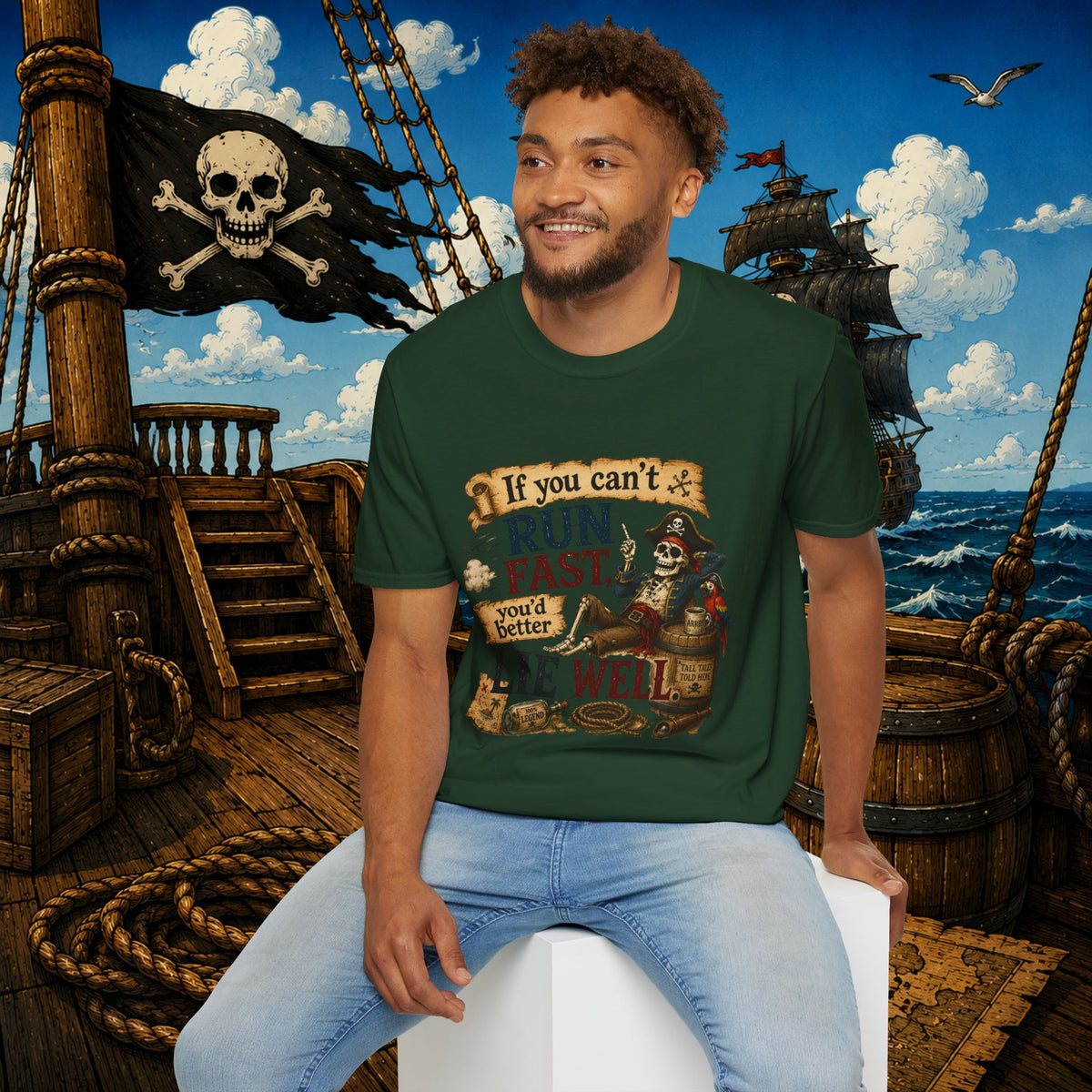 Run Fast, Lie Well Pirate T-Shirt
