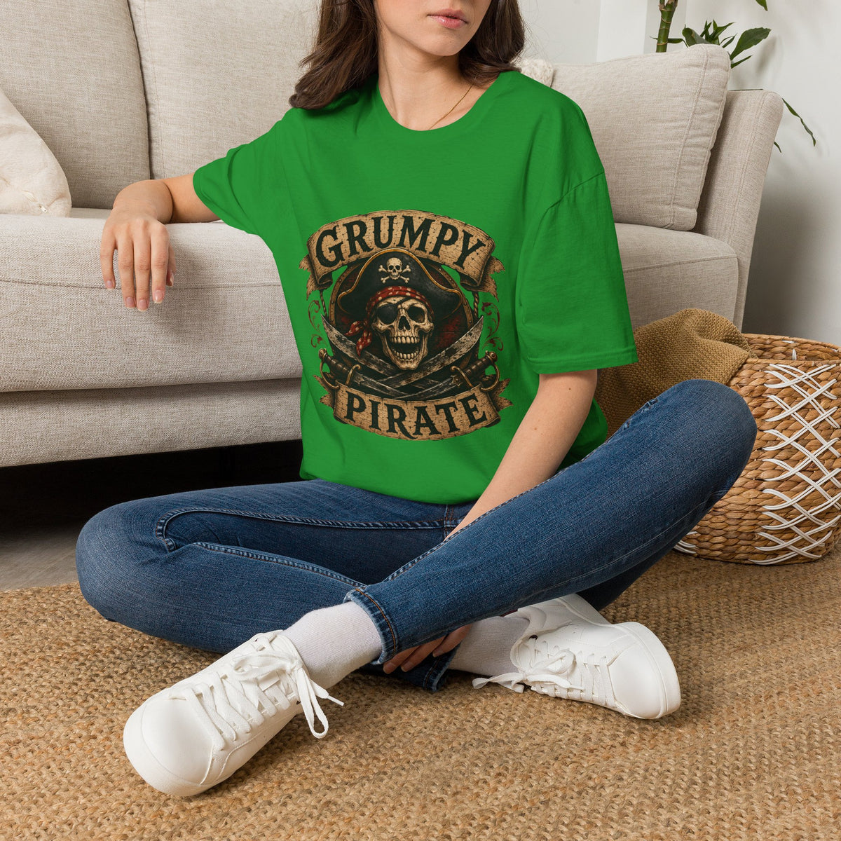 Grumpy Pirate Skull T-Shirt