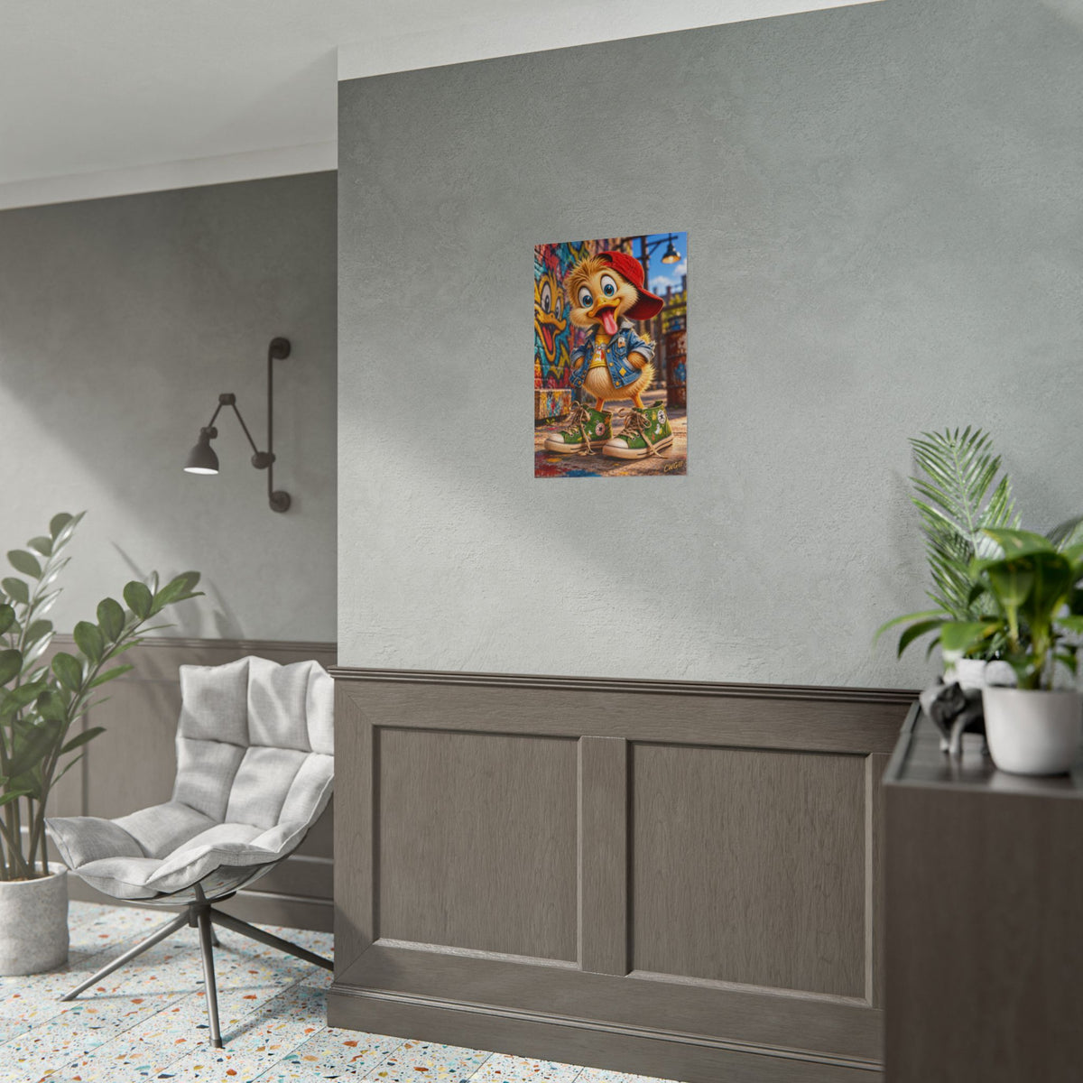 Streetwear Duckling Graffiti Rolled Poster