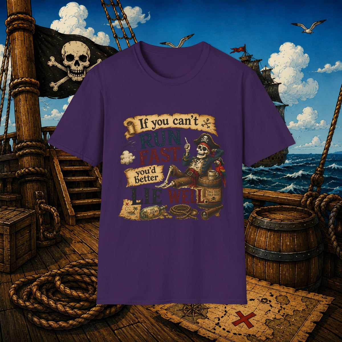 Run Fast, Lie Well Pirate T-Shirt