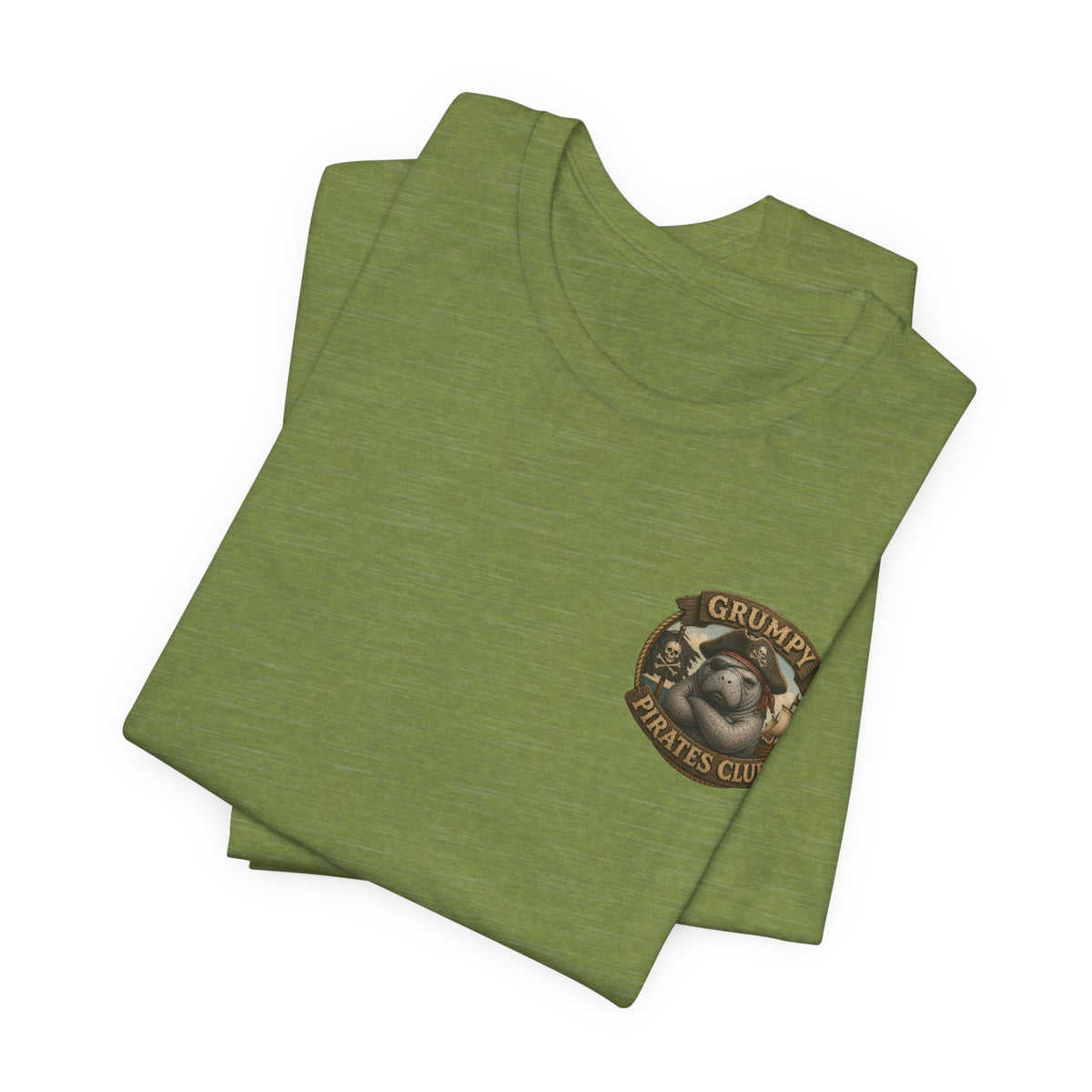 The Older the Pirate, The Better the Stories | Grumpy Pirate Club Manatee T-Shirt