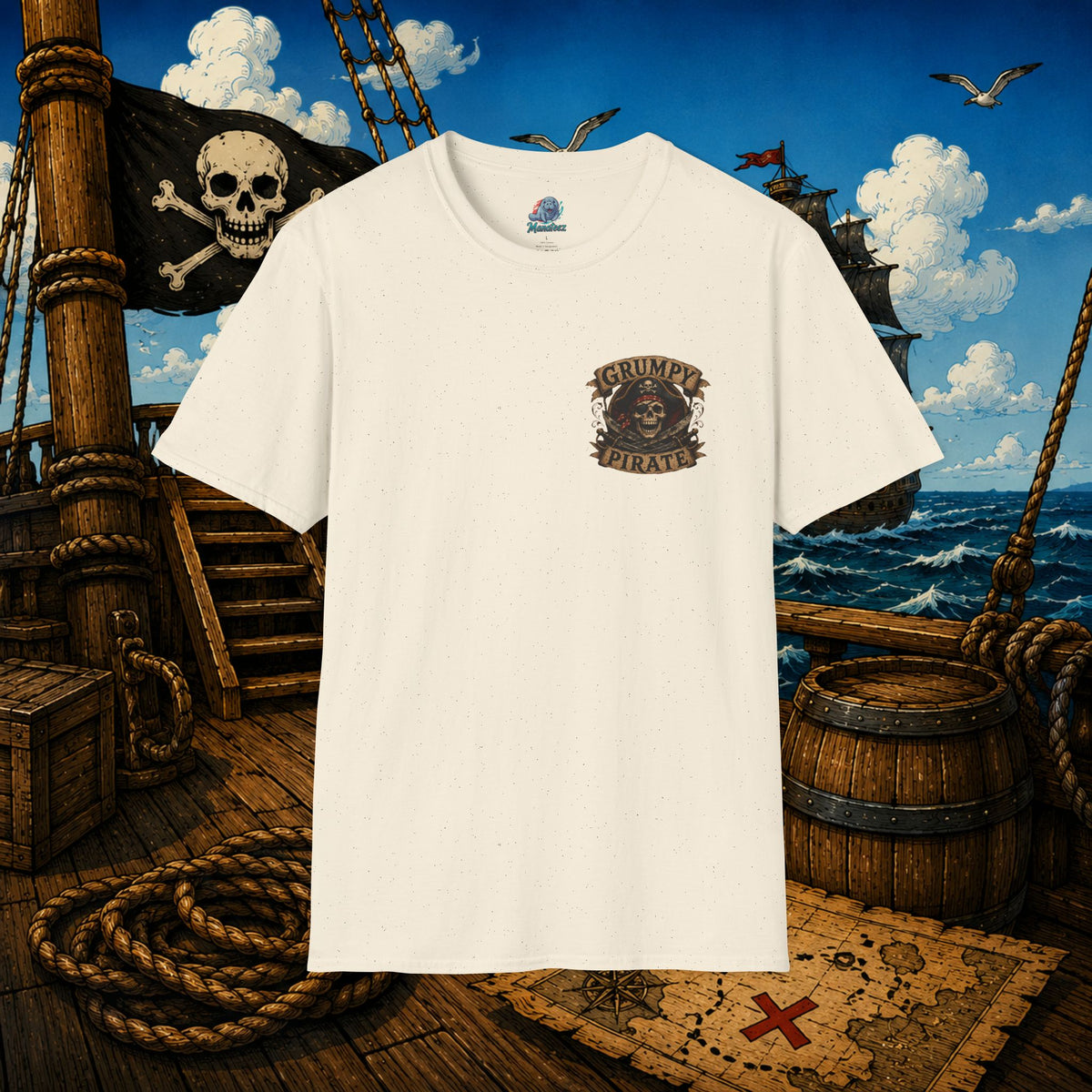 Aged Bitter Still Dangerous Pirate Skull Shirt – Funny Old Pirate Graphic Tee