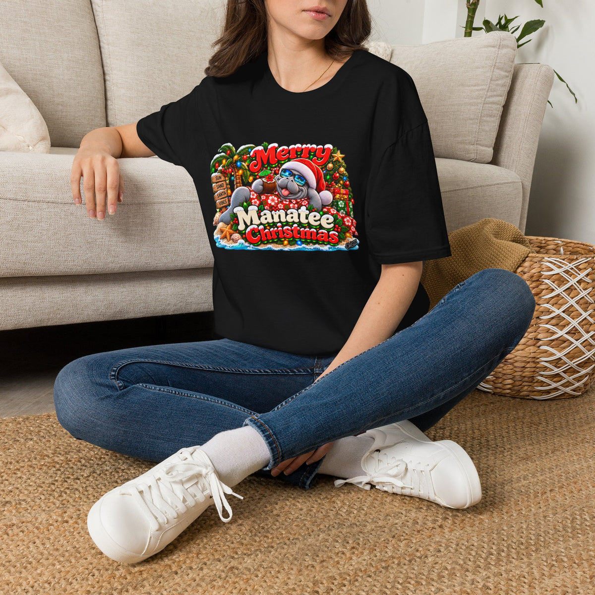 Merry Manatee Christmas T-Shirt
