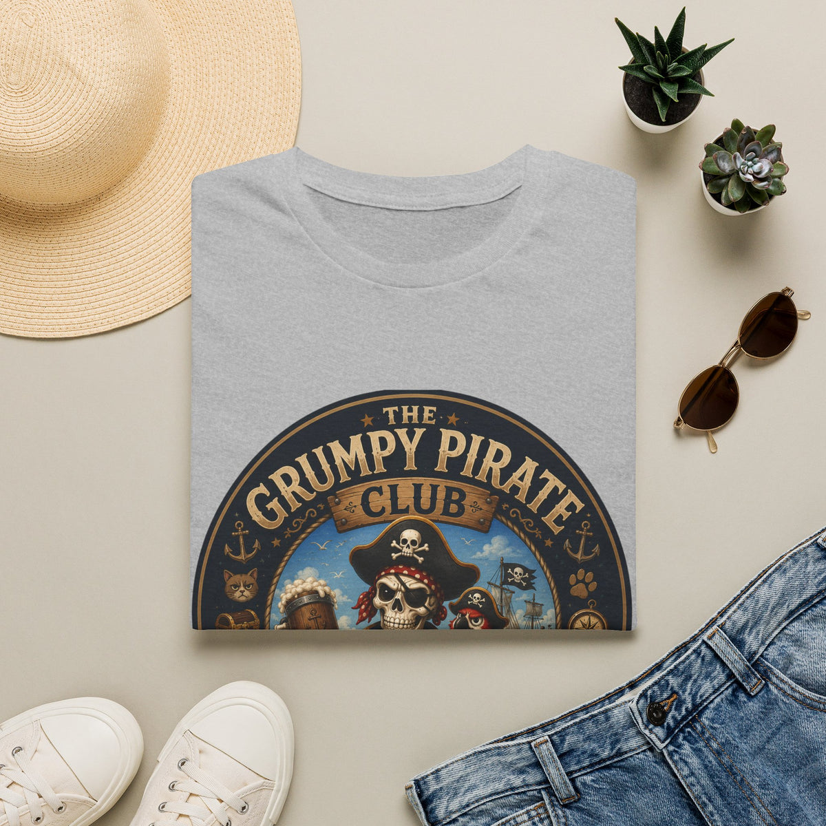 The Grumpy Pirate Skeleton Club T-Shirt