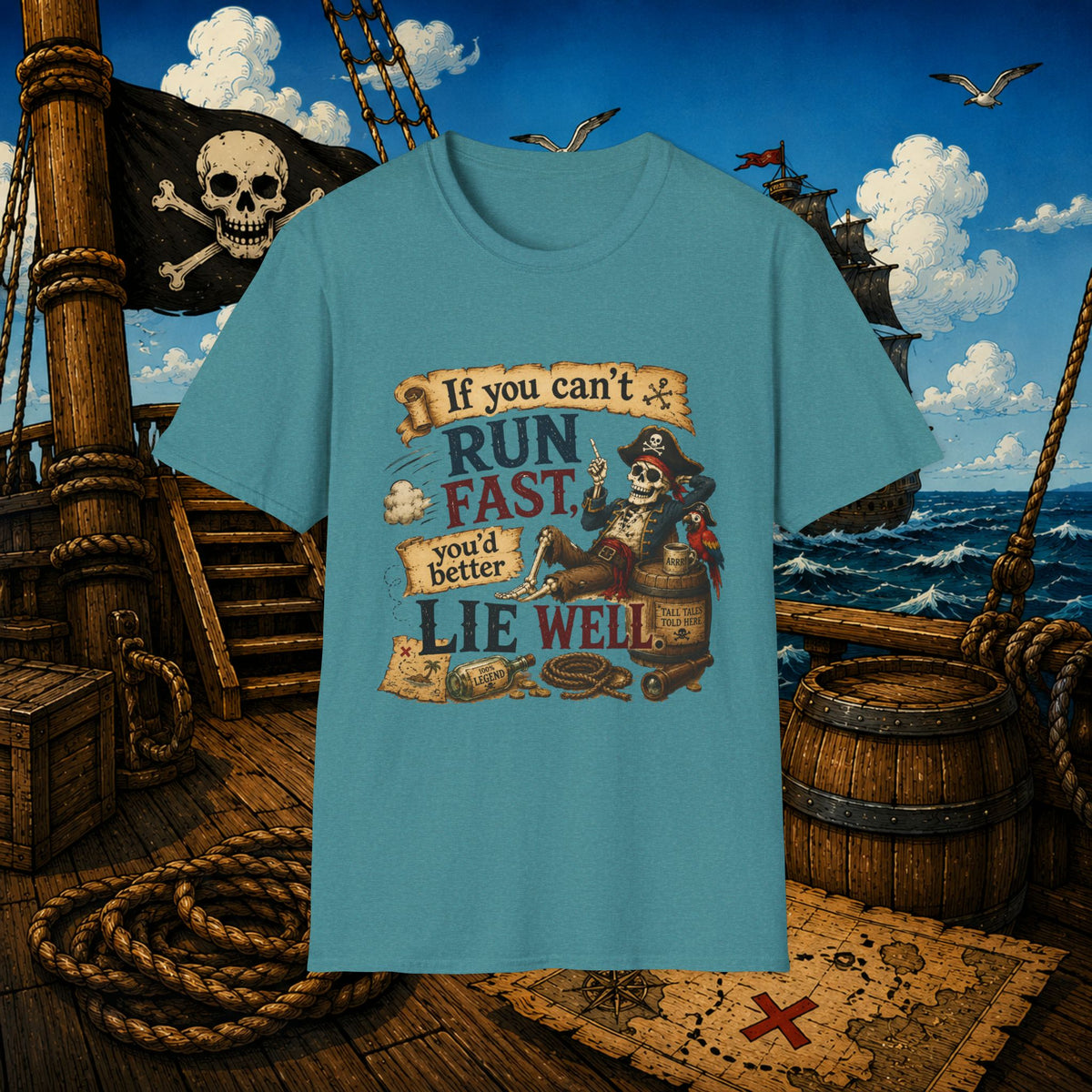 Run Fast, Lie Well Pirate T-Shirt