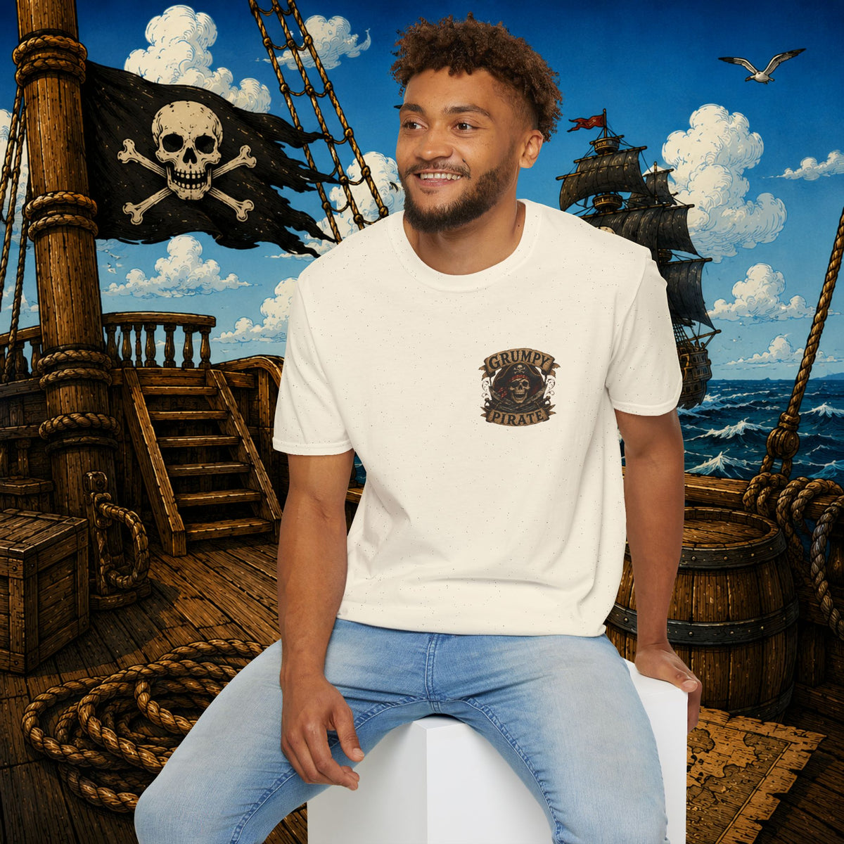 Vintage Pirate Limited Edition – Funny Aging Pirate Skeleton T-Shirt | Old Pirate Humor Tee