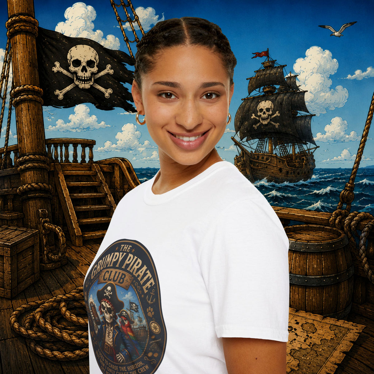 The Grumpy Pirate Skeleton Club T-Shirt