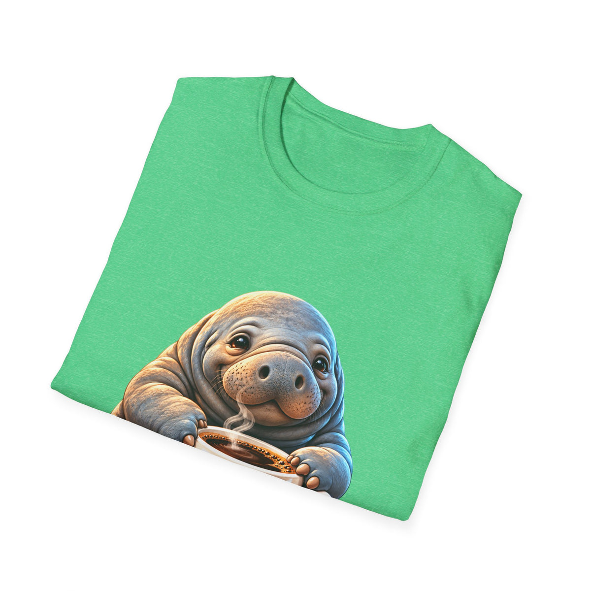 Manatee Drinking Coffee T-Shirt