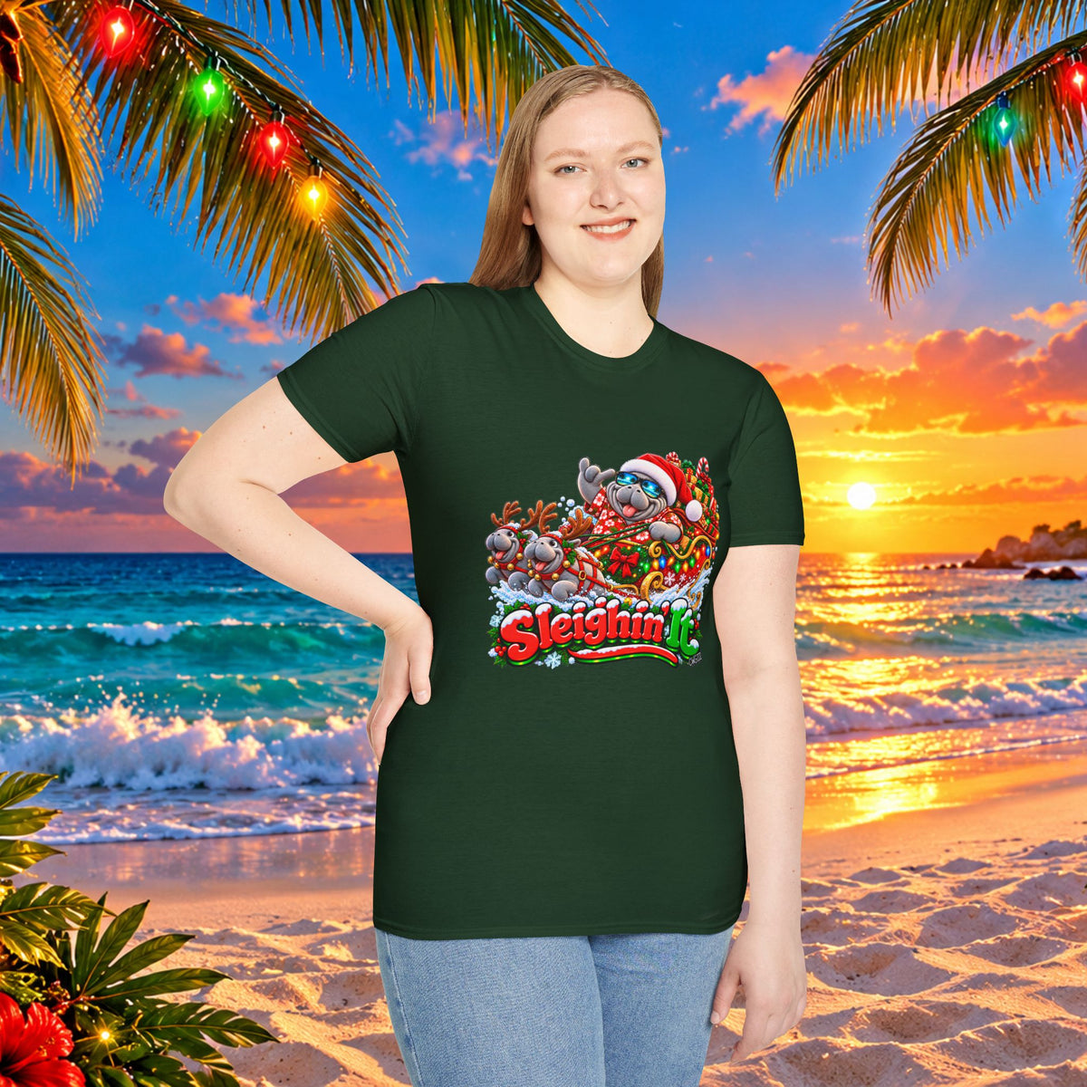 Sleighin’ It Christmas Holiday T-Shirt
