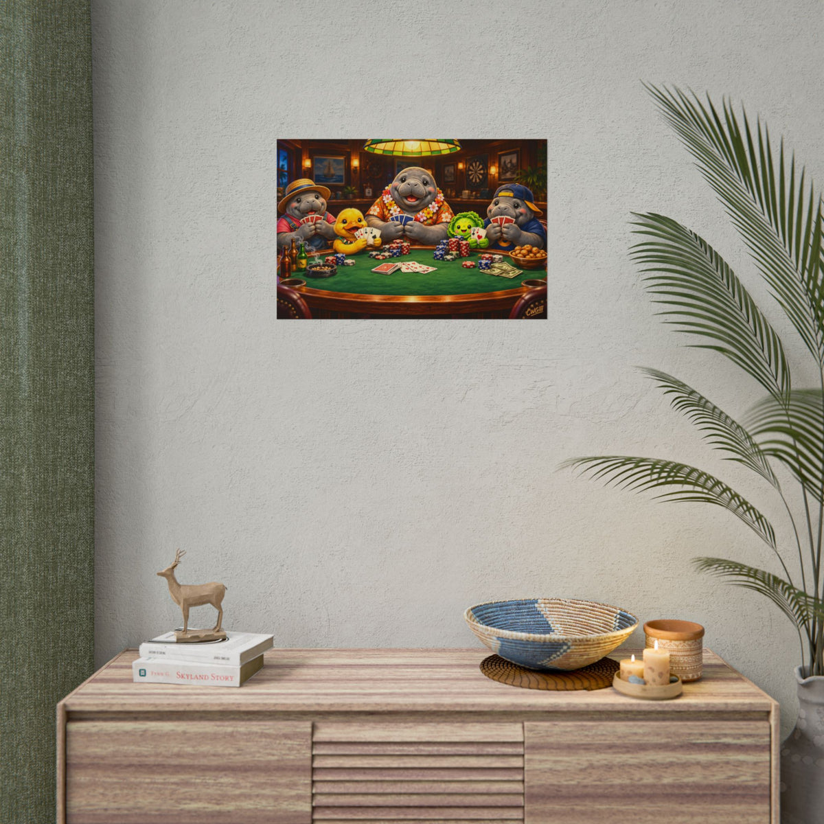 Friends Poker Night Rolled Poster