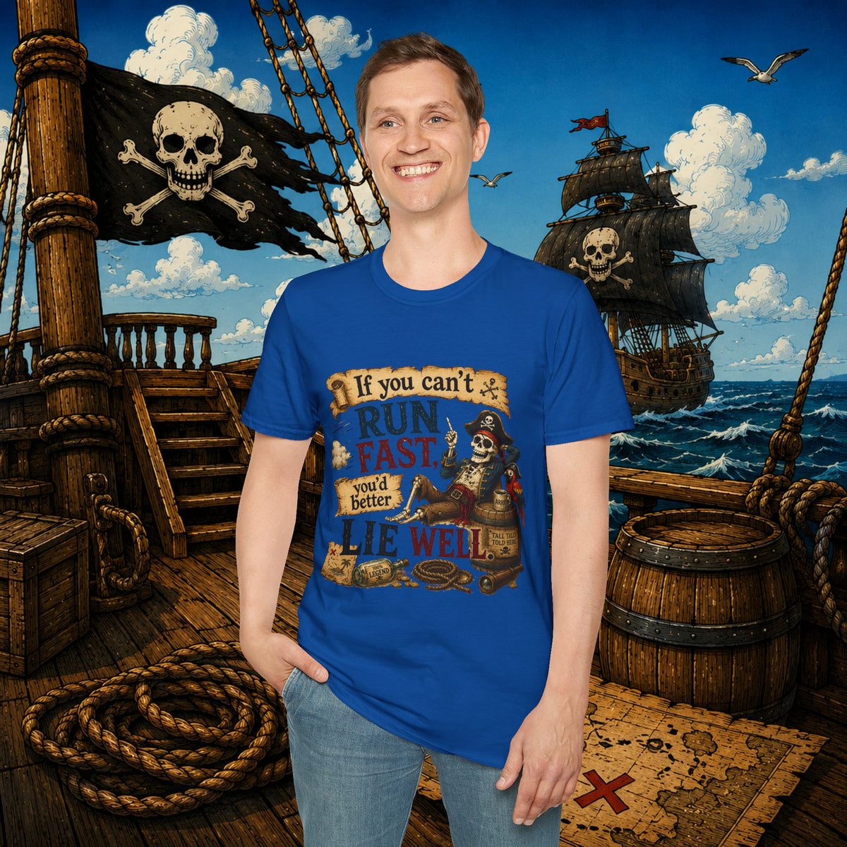 Run Fast, Lie Well Pirate T-Shirt