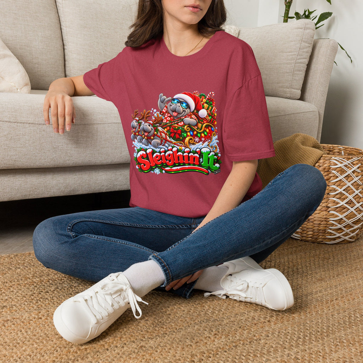 Sleighin’ It Christmas Holiday T-Shirt