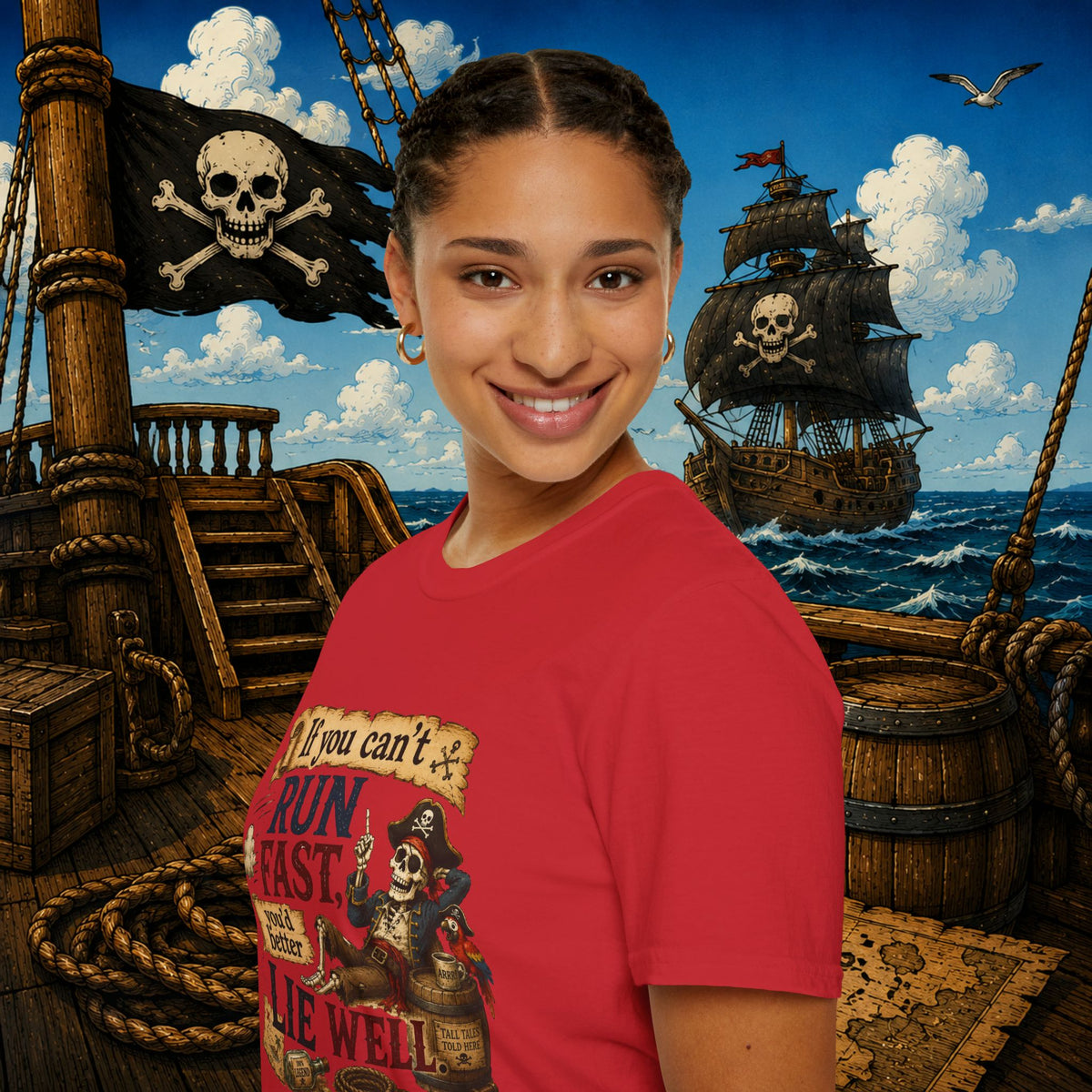 Run Fast, Lie Well Pirate T-Shirt