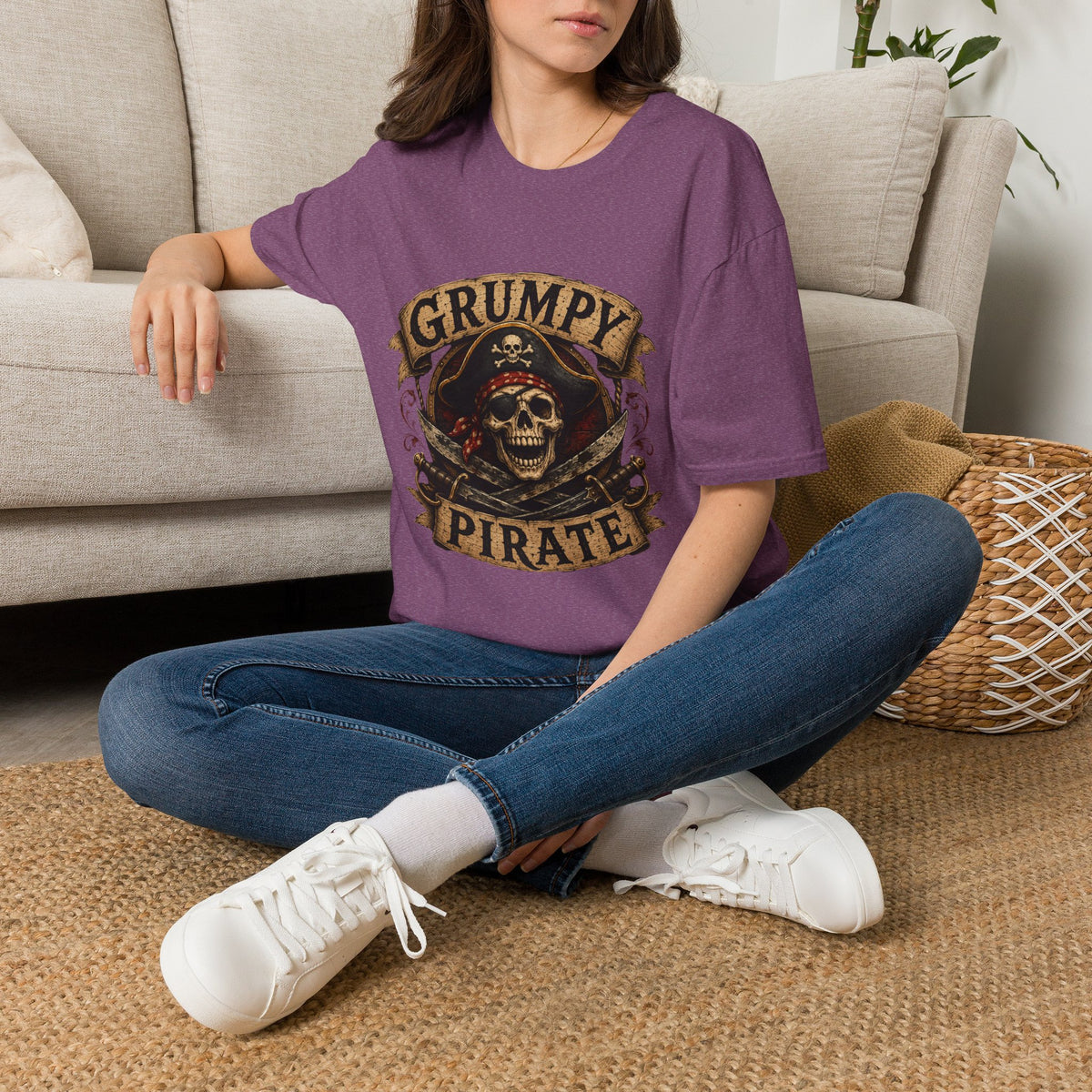 Grumpy Pirate Skull T-Shirt