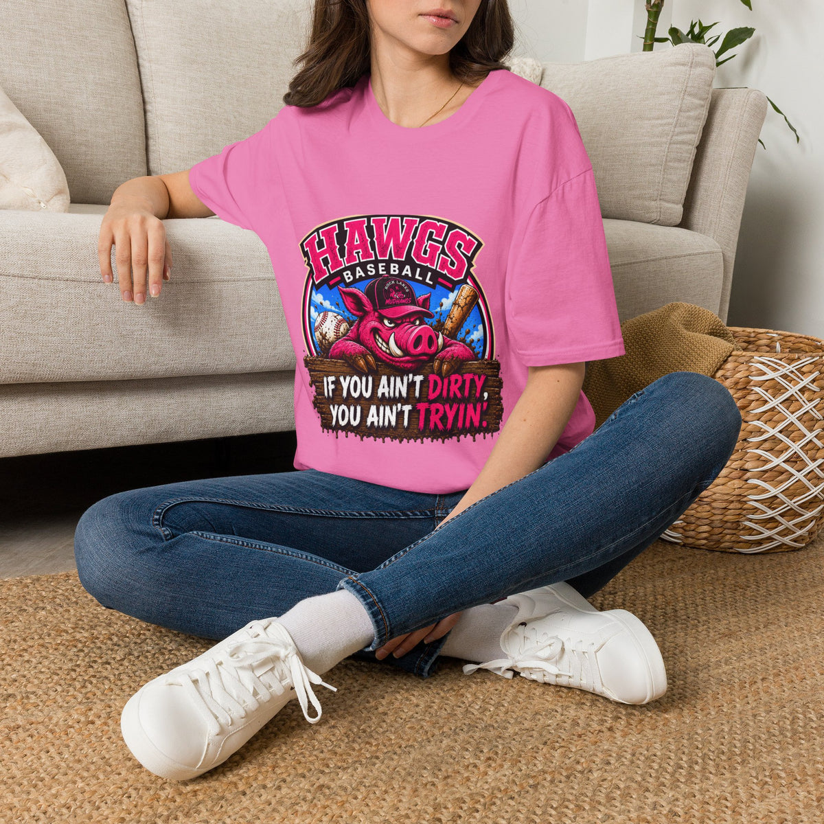 Hawgs Baseball “If You Ain’t Dirty, You Ain’t Tryin’” T-Shirt
