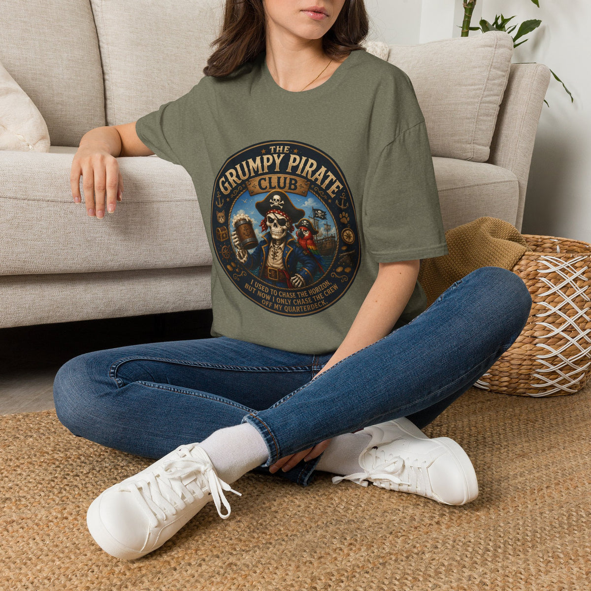 The Grumpy Pirate Skeleton Club T-Shirt