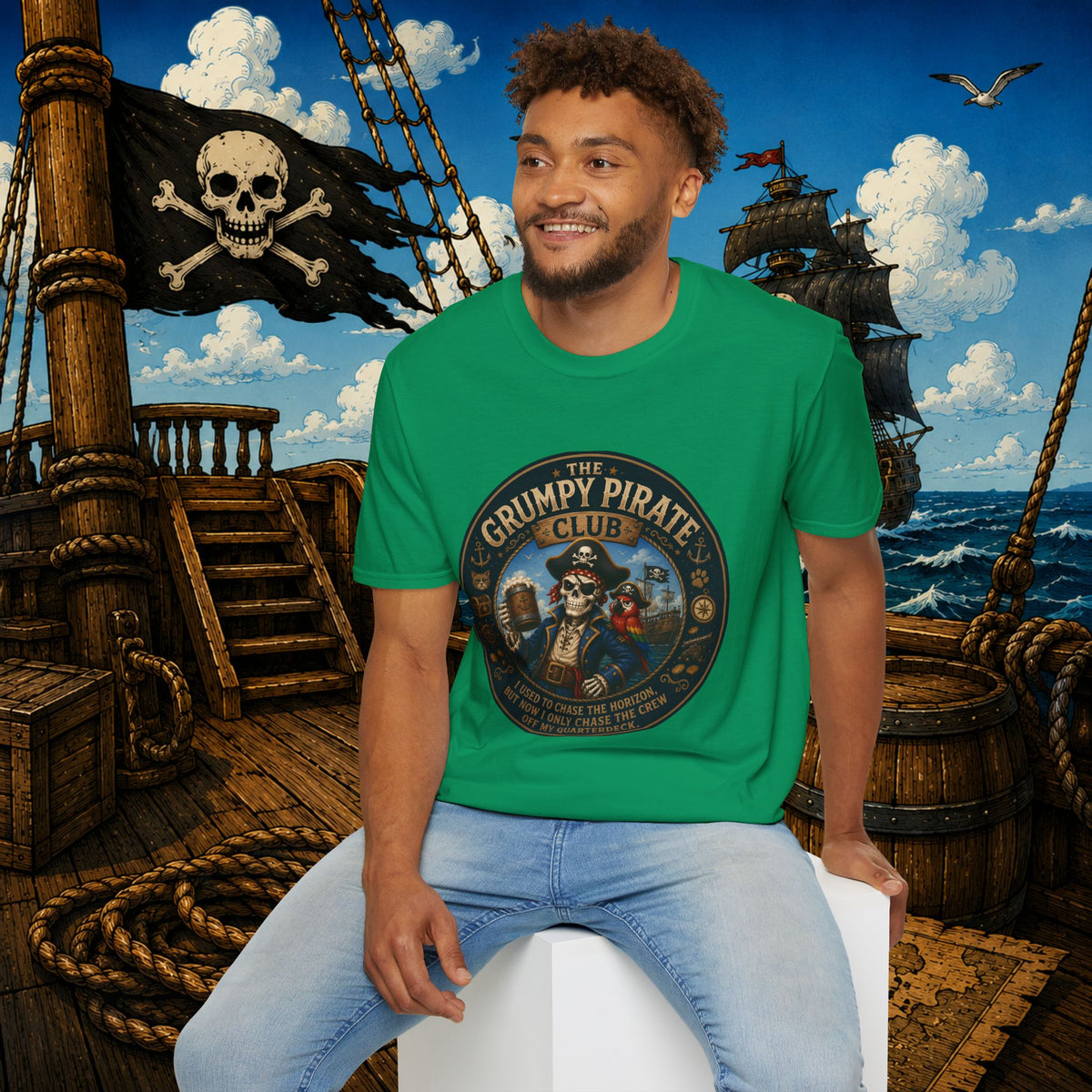 The Grumpy Pirate Skeleton Club T-Shirt